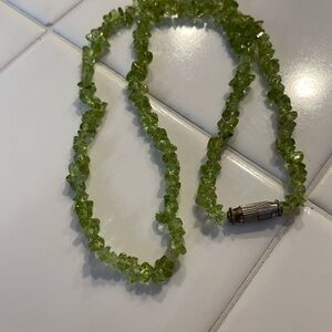 Peridot - 18" necklace counteracts negative emotions, increases patience.